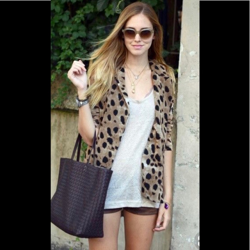 ❤️cute leopard mesh blazer❤️
